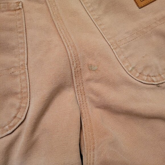 Carhartt Canvas Work Pants Carpenter Utility B11 Relaxed Fit USA STAINS 32x32 - Picture 7 of 7